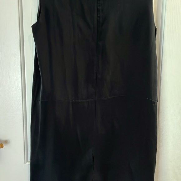 Tibi | 100% Silk Black Dress Asymmetrical Draping at Shoulder Size 4 Cocktail - Picture 8 of 10